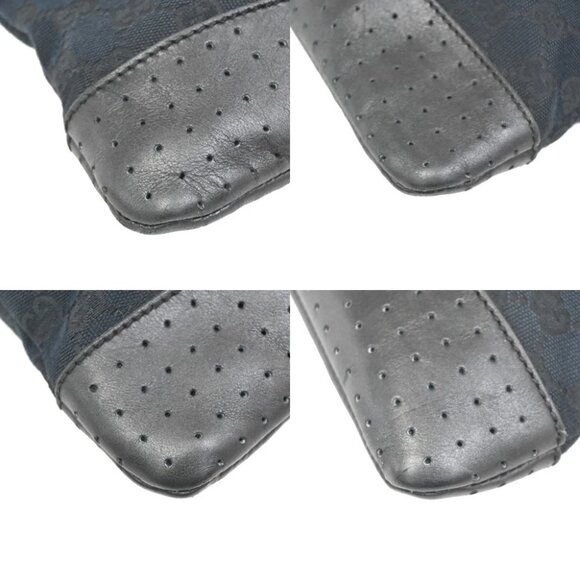 GUCCI GG Pattern Cross Shoulder Leather canvas Black SHW Italy - Picture 7 of 16